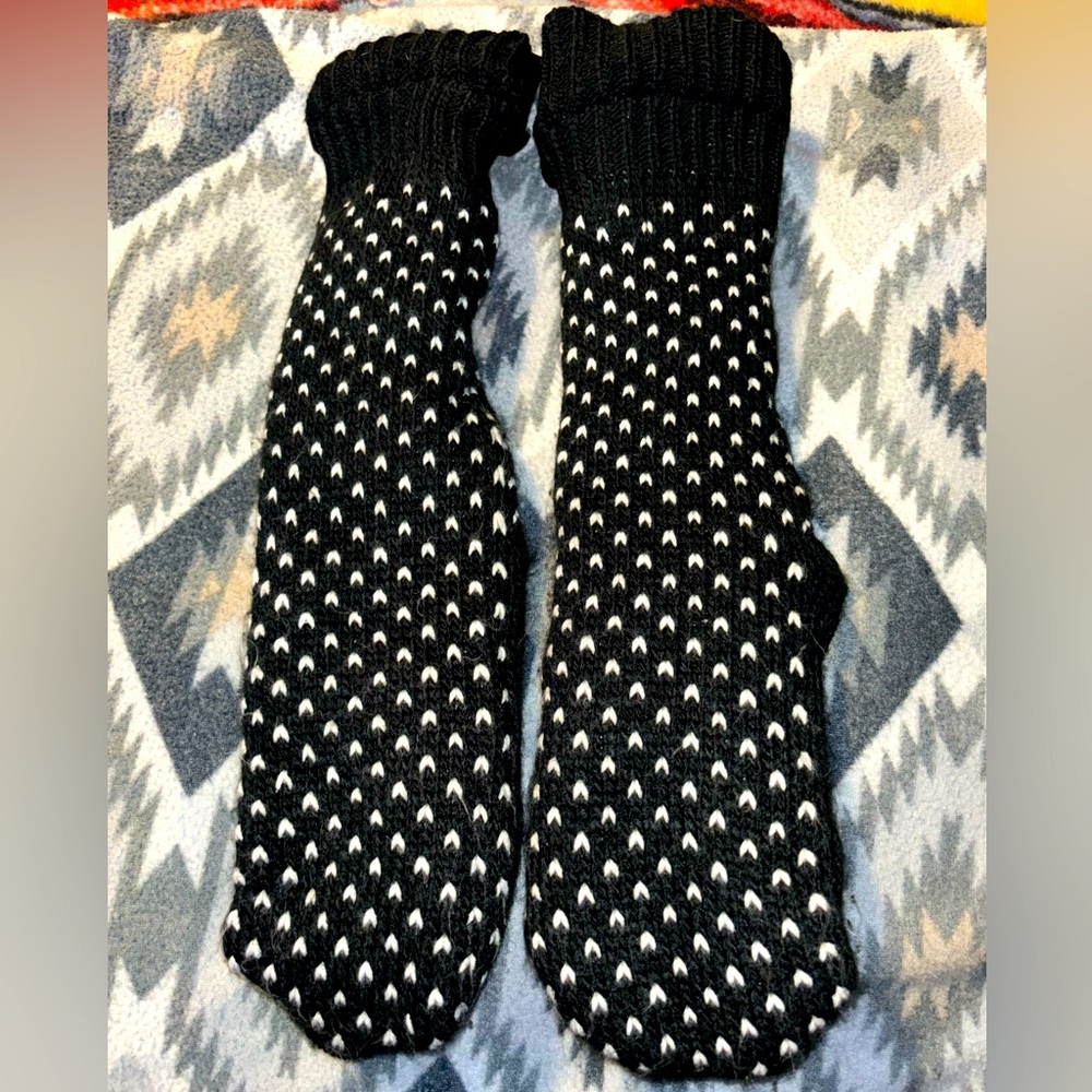 Black Slipper Socks
